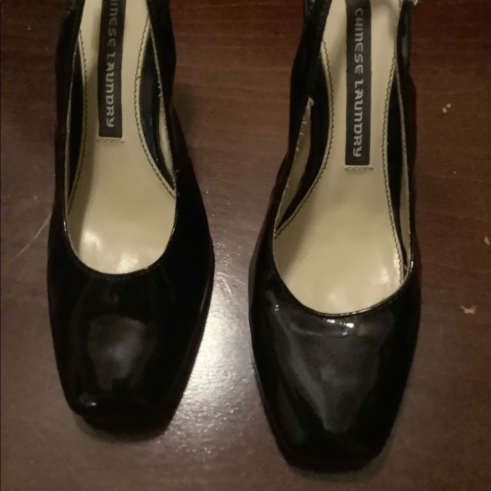 Chinese Laundry Black Patent Leather Heels